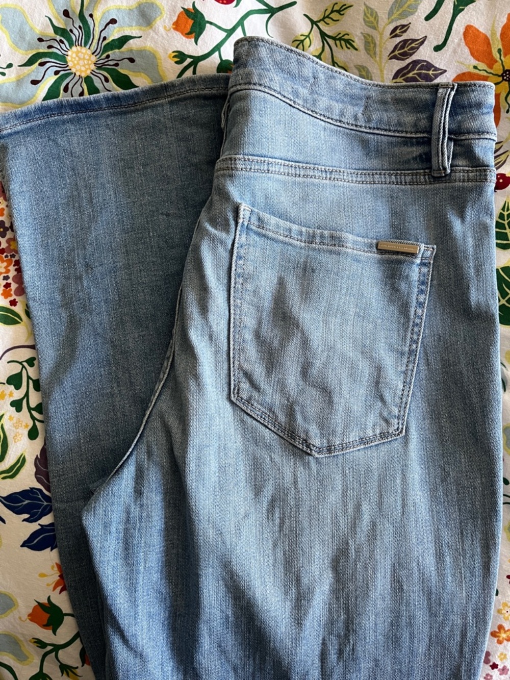 High Rise Slit Hem Bootcut Denim - Picture 2 of 4